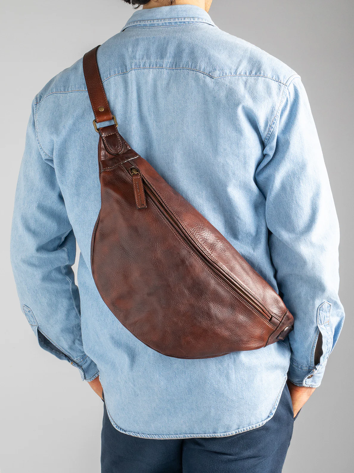 RARE 28 - Marsupio in Pelle Marrone - immagine 6