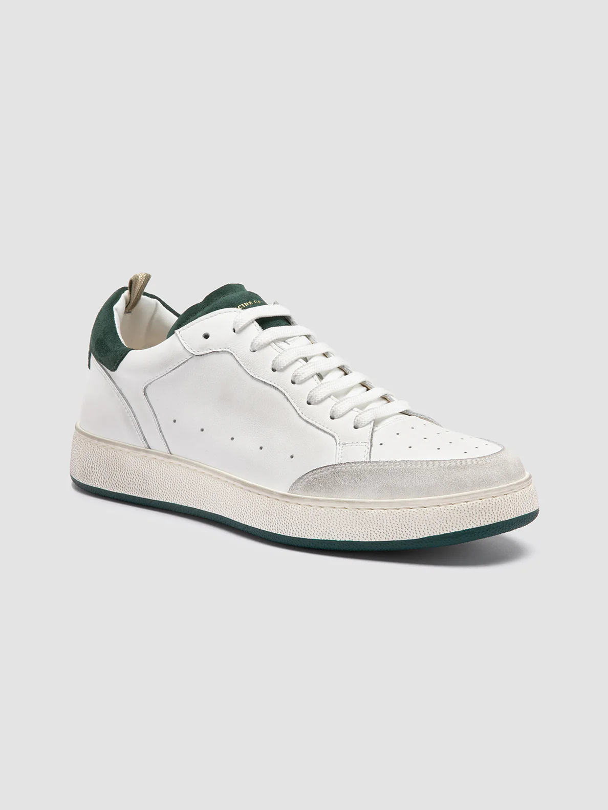 THE ANSWER 001 - Sneaker Basse in Camoscio e Pelle Bianca - immagine 4