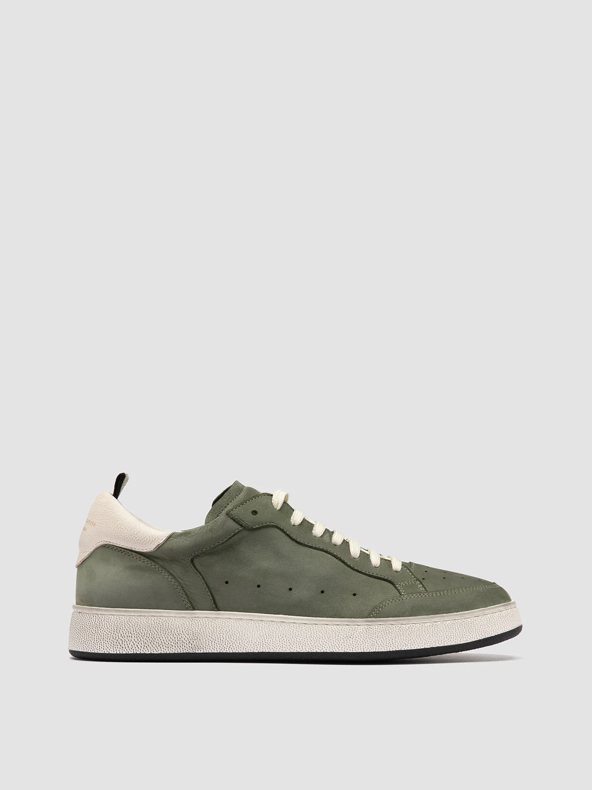 THE ANSWER 002 - Sneaker Basse in Camoscio e Pelle Verde - immagine 2