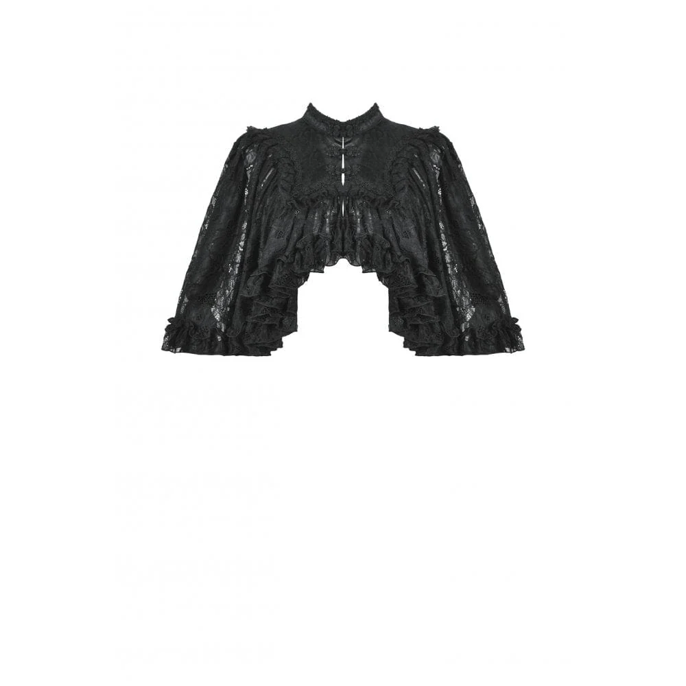 Mantella in pizzo arricciato con rana gotica da donna - immagine 9