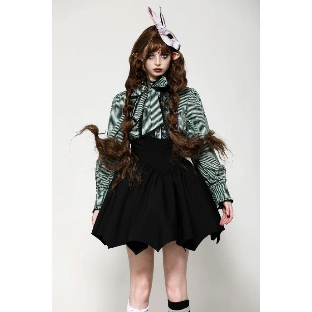 Gonna corta a vita alta con ali di pipistrello in stile Gothic Lolita da donna - immagine 6