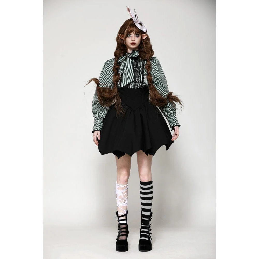 Gonna corta a vita alta con ali di pipistrello in stile Gothic Lolita da donna - immagine 7