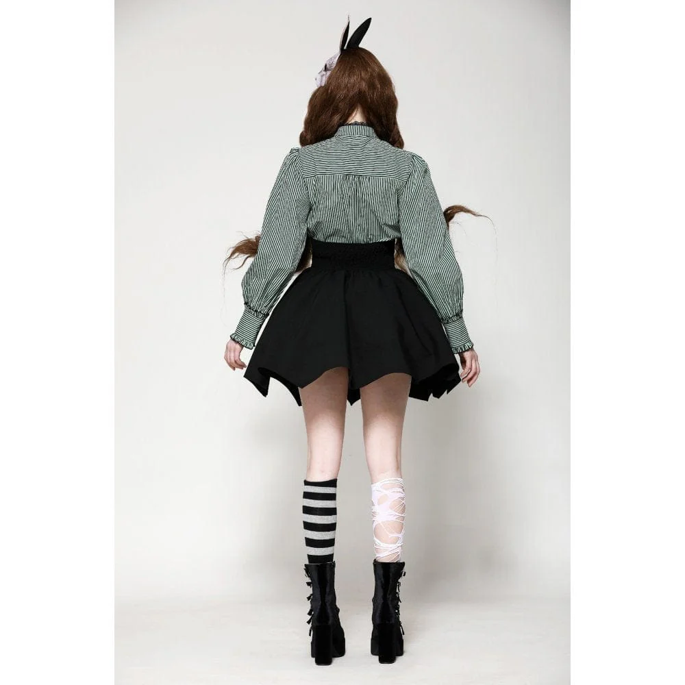 Gonna corta a vita alta con ali di pipistrello in stile Gothic Lolita da donna - immagine 9