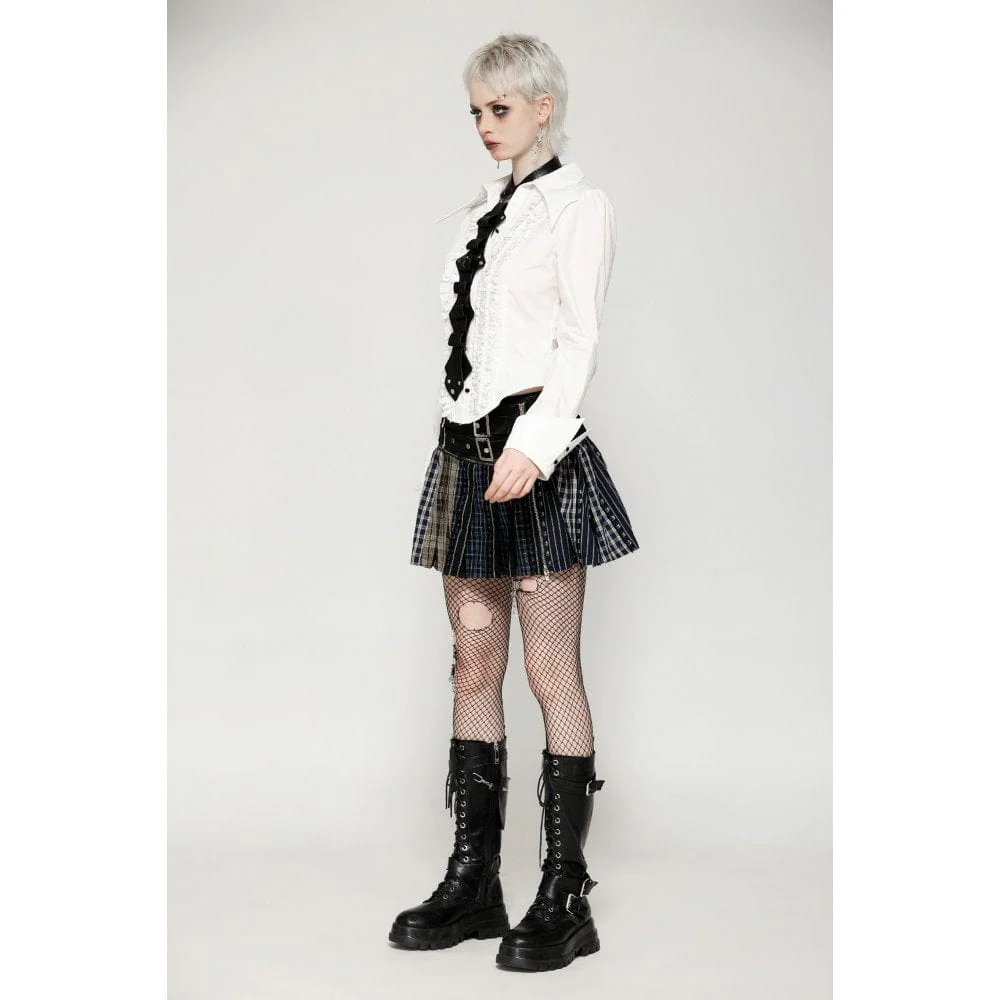 Cravatta in similpelle irregolare punk da donna - immagine 9