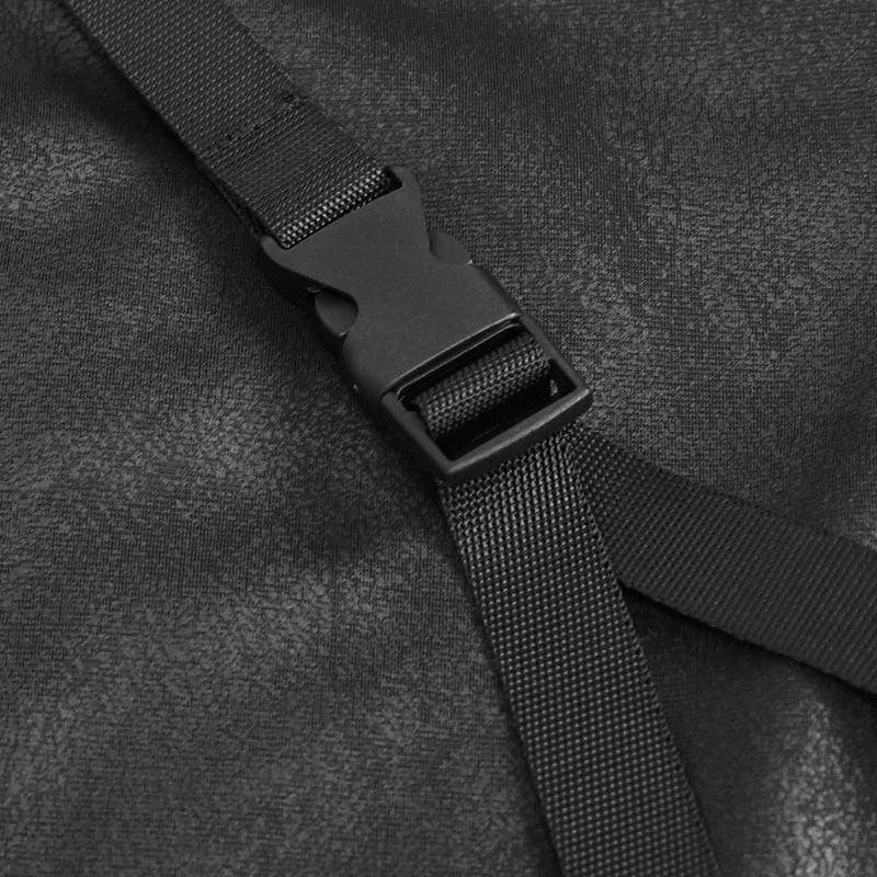 Top aderente aderente con fibbia gotica da donna nera - immagine 9