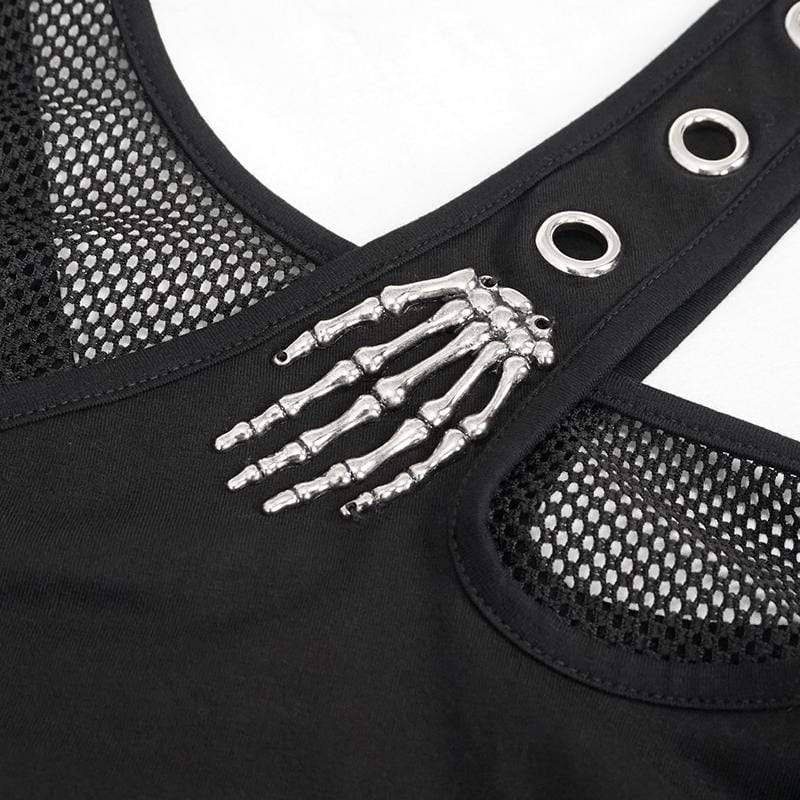 Abito da donna con giuntura a rete con ritaglio irregolare gotico - immagine 8