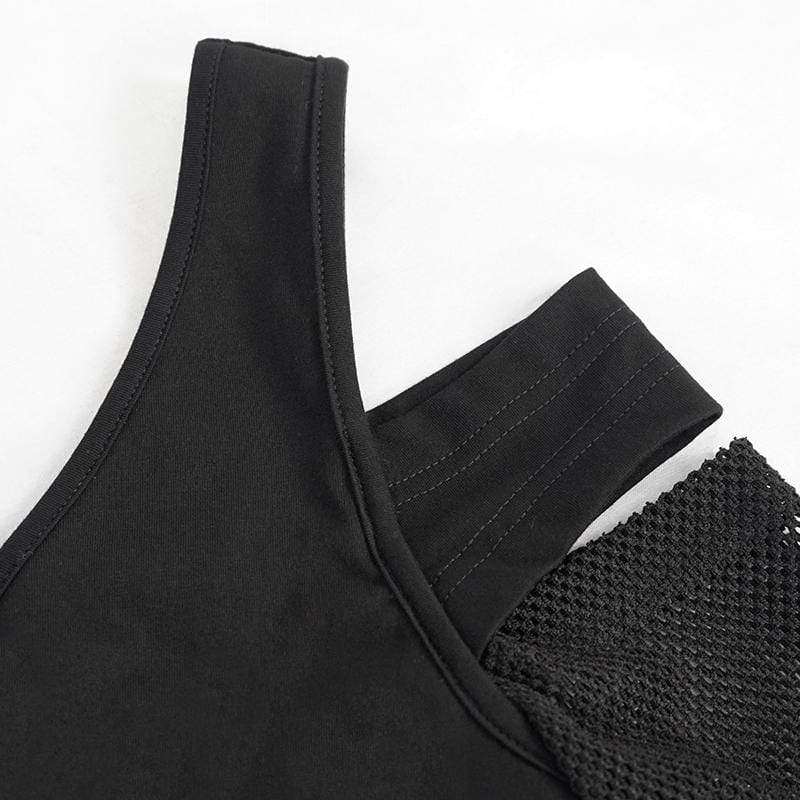 Abito da donna con giuntura a rete con ritaglio irregolare gotico - immagine 9