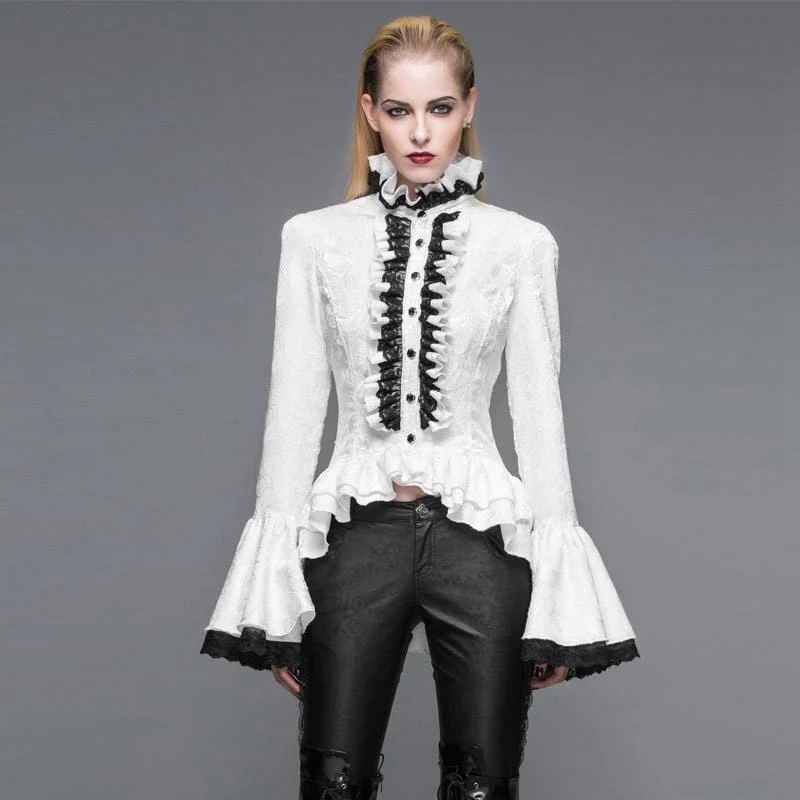 Top corto vittoriano vintage da donna in pizzo - immagine 3