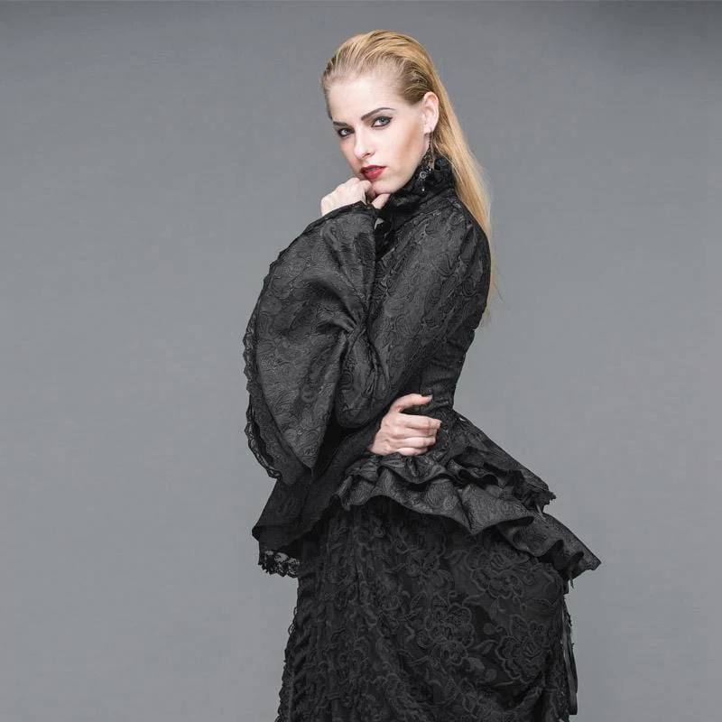 Top corto vittoriano vintage da donna in pizzo - immagine 4