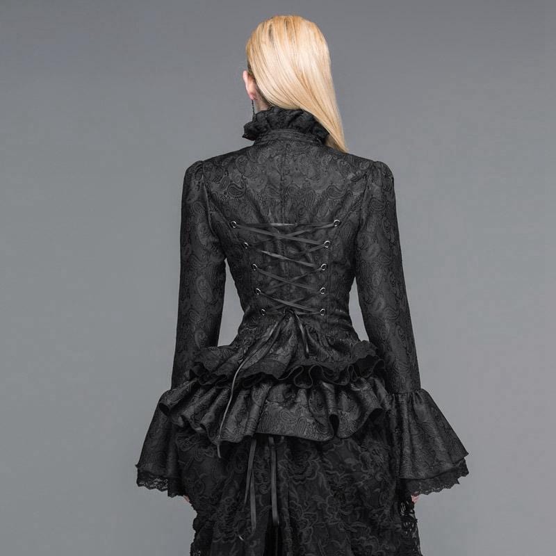 Top corto vittoriano vintage da donna in pizzo - immagine 6