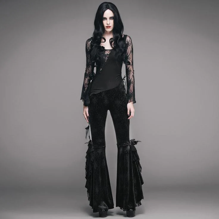 Top punk asimmetrico da donna con scollo tondo - immagine 4