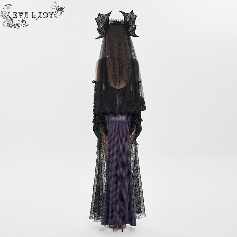 Abito da sposa da donna in stile gotico con stampa a squame e pizzo a sirena - immagine 7