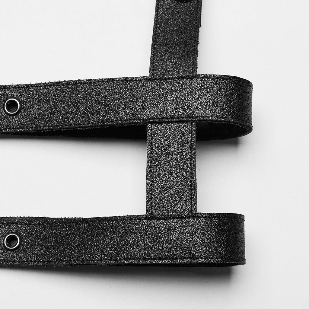 Imbracatura per il corpo in ecopelle con fibbia punk da donna - immagine 9