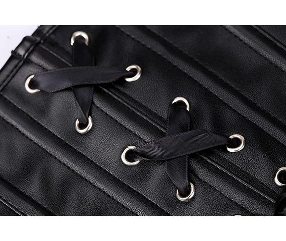 String G in corsetto con cerniera per donna in ecopelle Plus Size - immagine 7