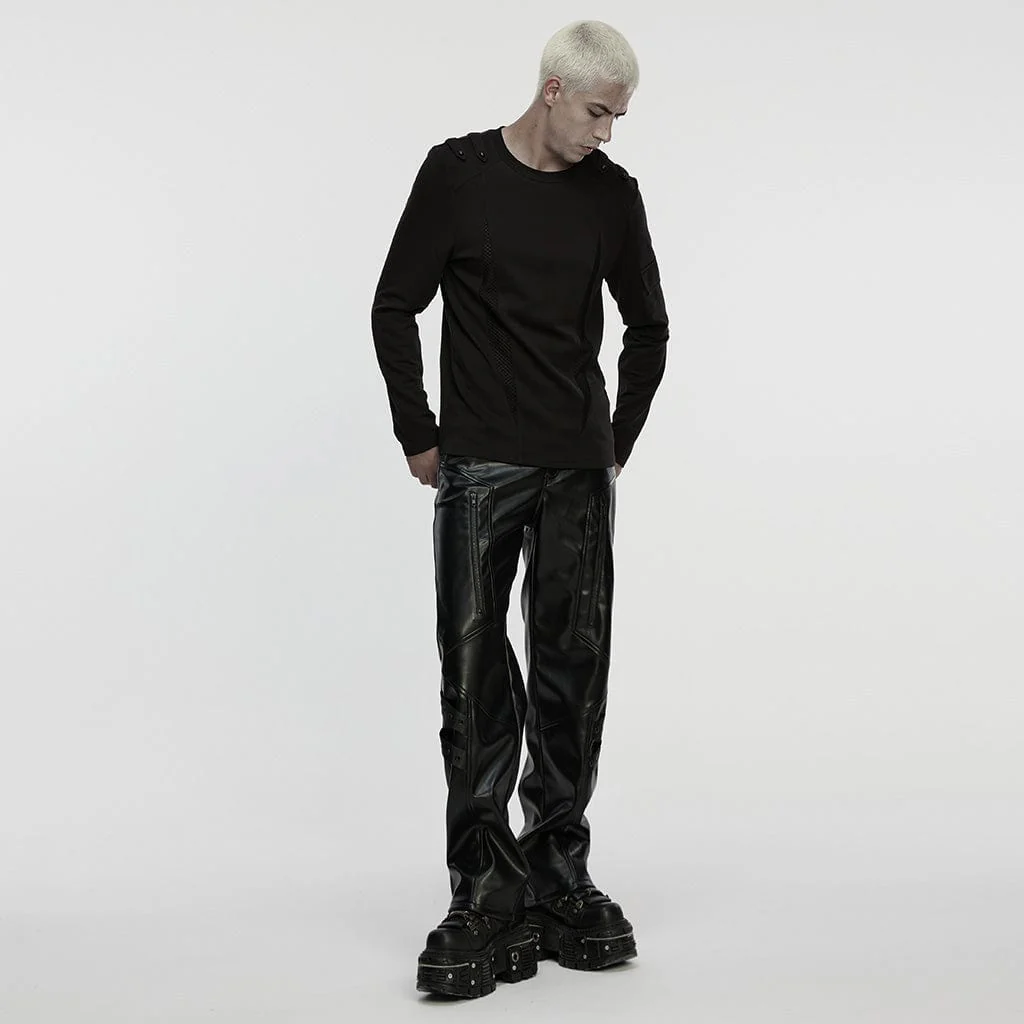 Maglietta da uomo con giunzioni in rete e cut-out cyberpunk - immagine 5