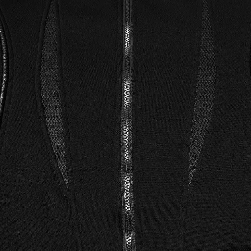 Giacca da uomo con cerniera e inserti in rete Cyberpunk - immagine 9