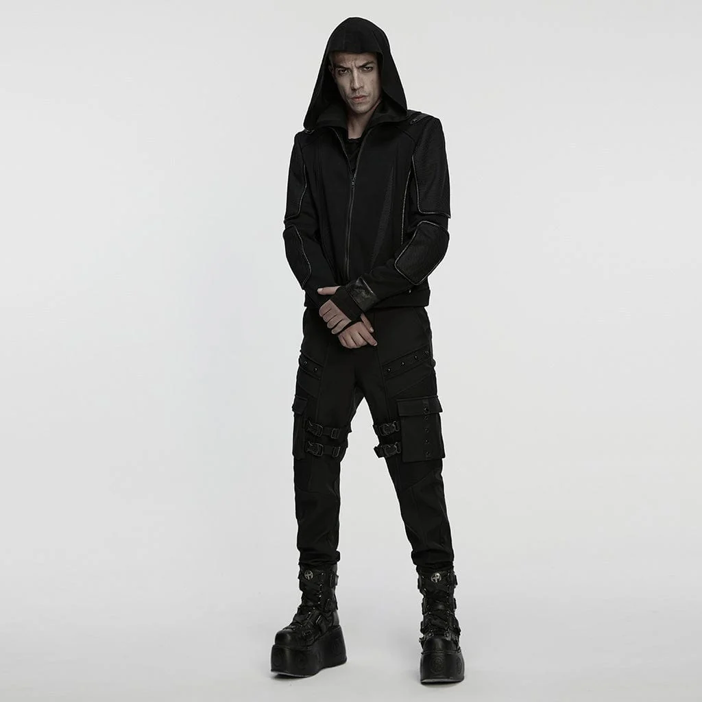 Giacca da uomo con cerniera e inserti in rete Cyberpunk - immagine 5