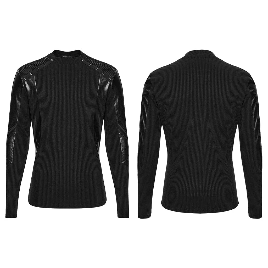 Maglietta a maniche lunghe da uomo con occhielli Cyberpunk Splice - immagine 6