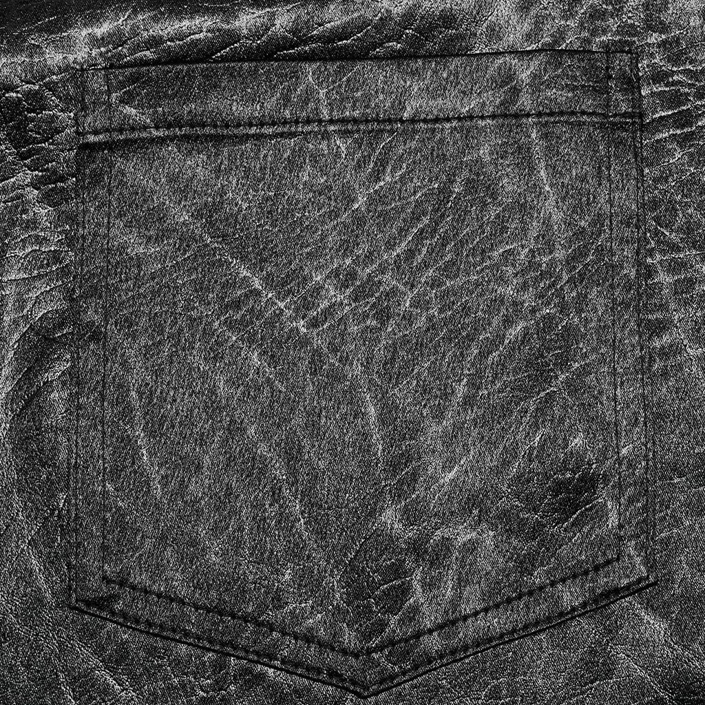 Camicia da uomo in ecopelle gotica con tasche grandi - immagine 9