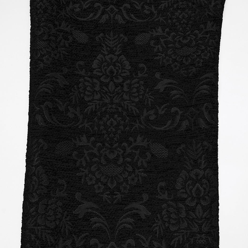 Pantaloni da uomo in jacquard floreale gotico neri - immagine 9