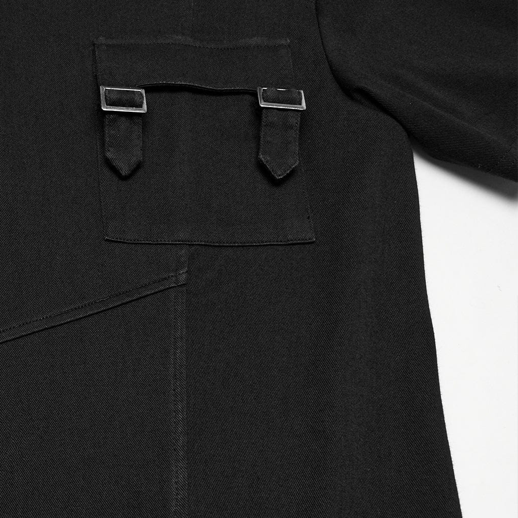 T-shirt in denim con tasca punk da uomo - immagine 9