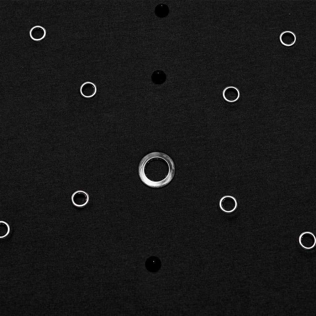 Camicia da uomo con occhielli borchiati punk con maschera non staccabile - immagine 9