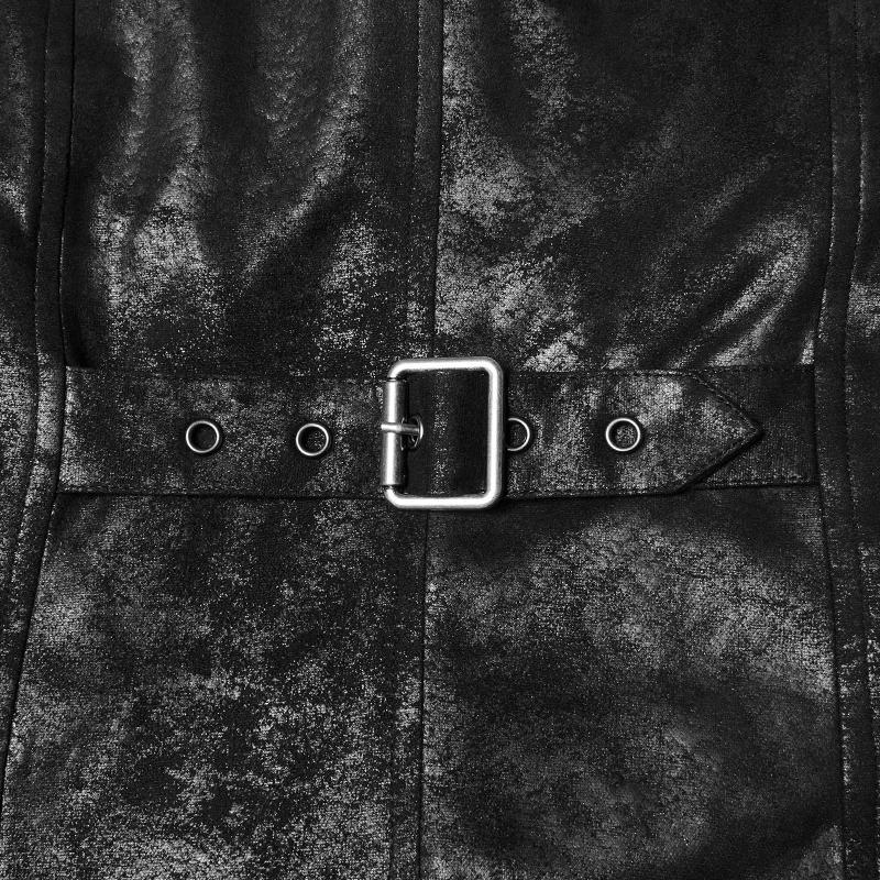 Maxi gilet da uomo con ali in angelo in pelle sintetica Goth vintage - immagine 9