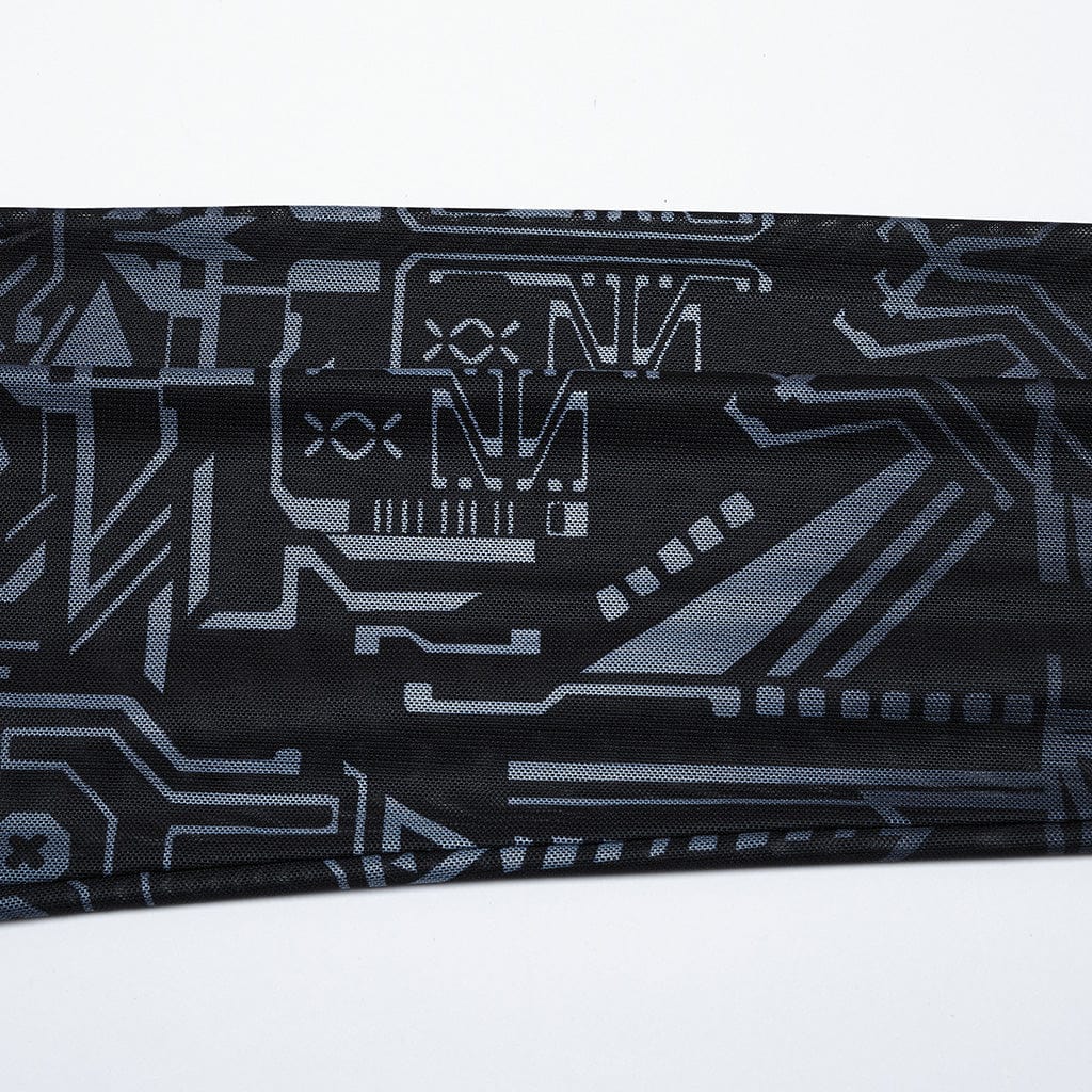 Camicia da donna in maglia stampata con gradiente cyberpunk - immagine 9