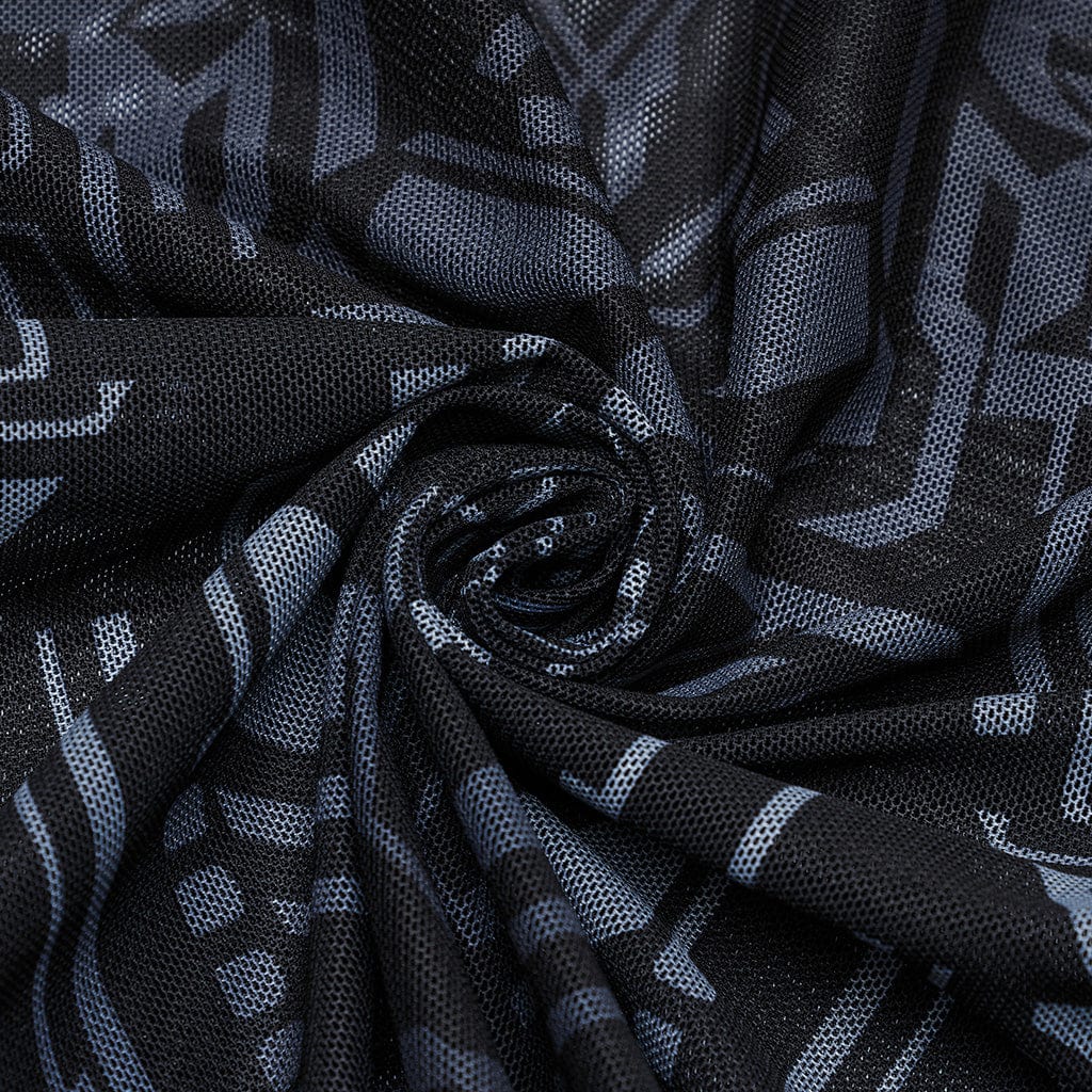 Camicia da donna in maglia stampata con gradiente cyberpunk - immagine 8