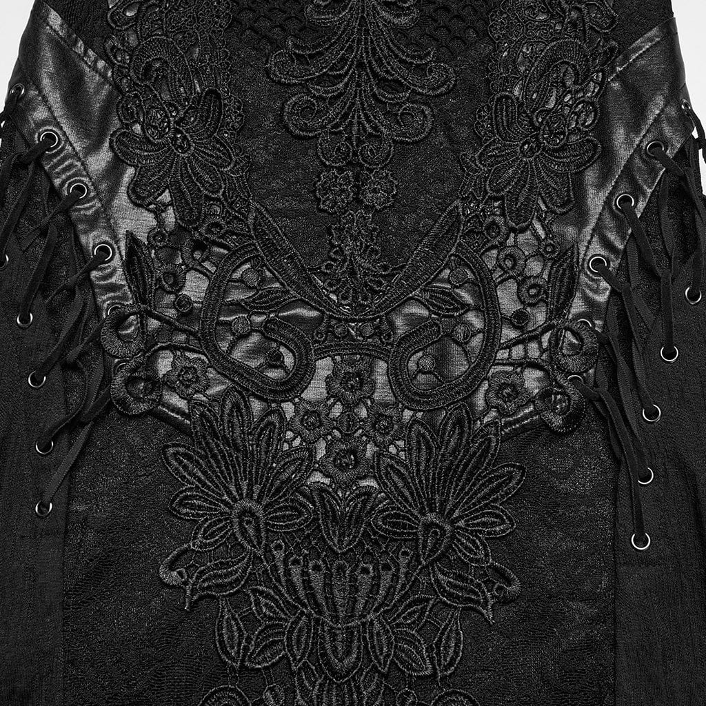 Abito da sposa con sottoveste in stile gotico all'uncinetto con fiori da donna - immagine 8