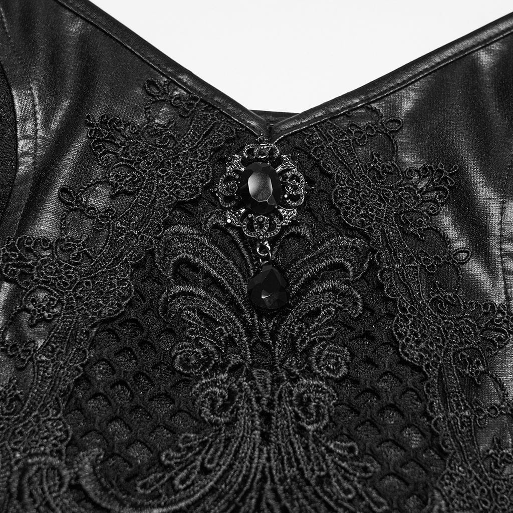 Abito da sposa con sottoveste in stile gotico all'uncinetto con fiori da donna - immagine 7