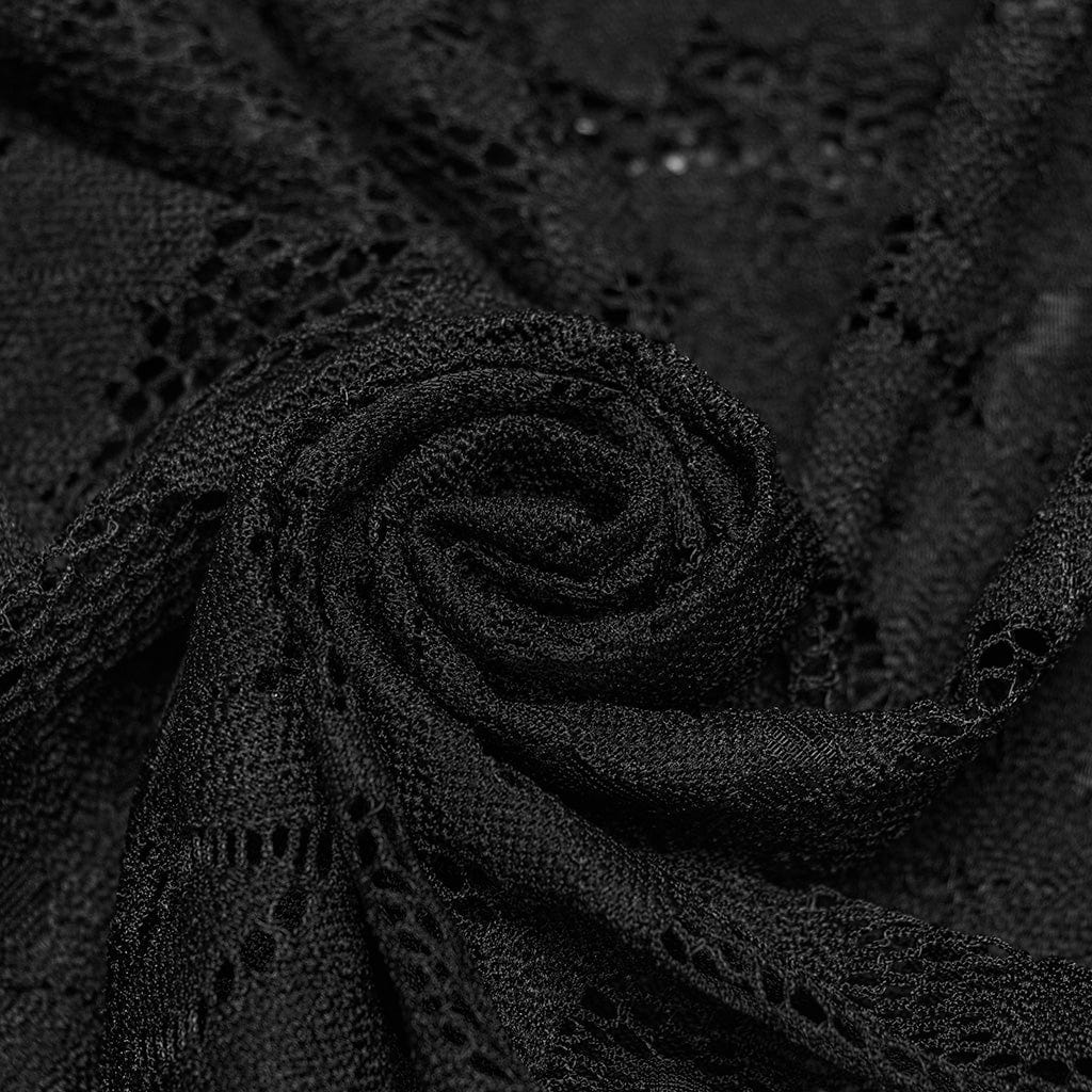 Canotta da donna in pizzo ricamato con croce gotica - immagine 8