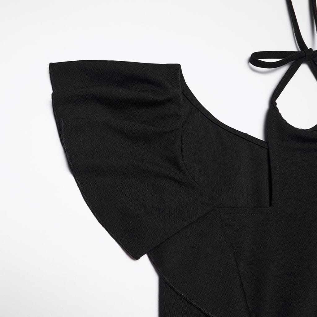 Abito lungo e corto da donna con scollo all'americana e croce gotica - immagine 8