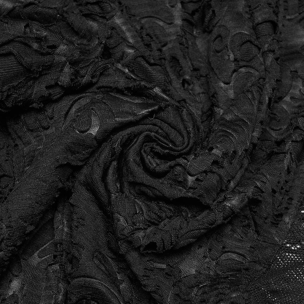 Pantaloni svasati in jacquard floreale gotico da donna - immagine 9