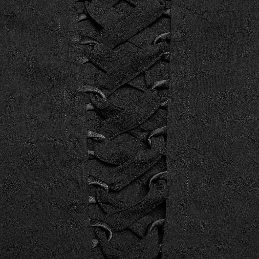 Abito da sposa lungo con spalle scoperte e volant floreali gotici da donna - immagine 9