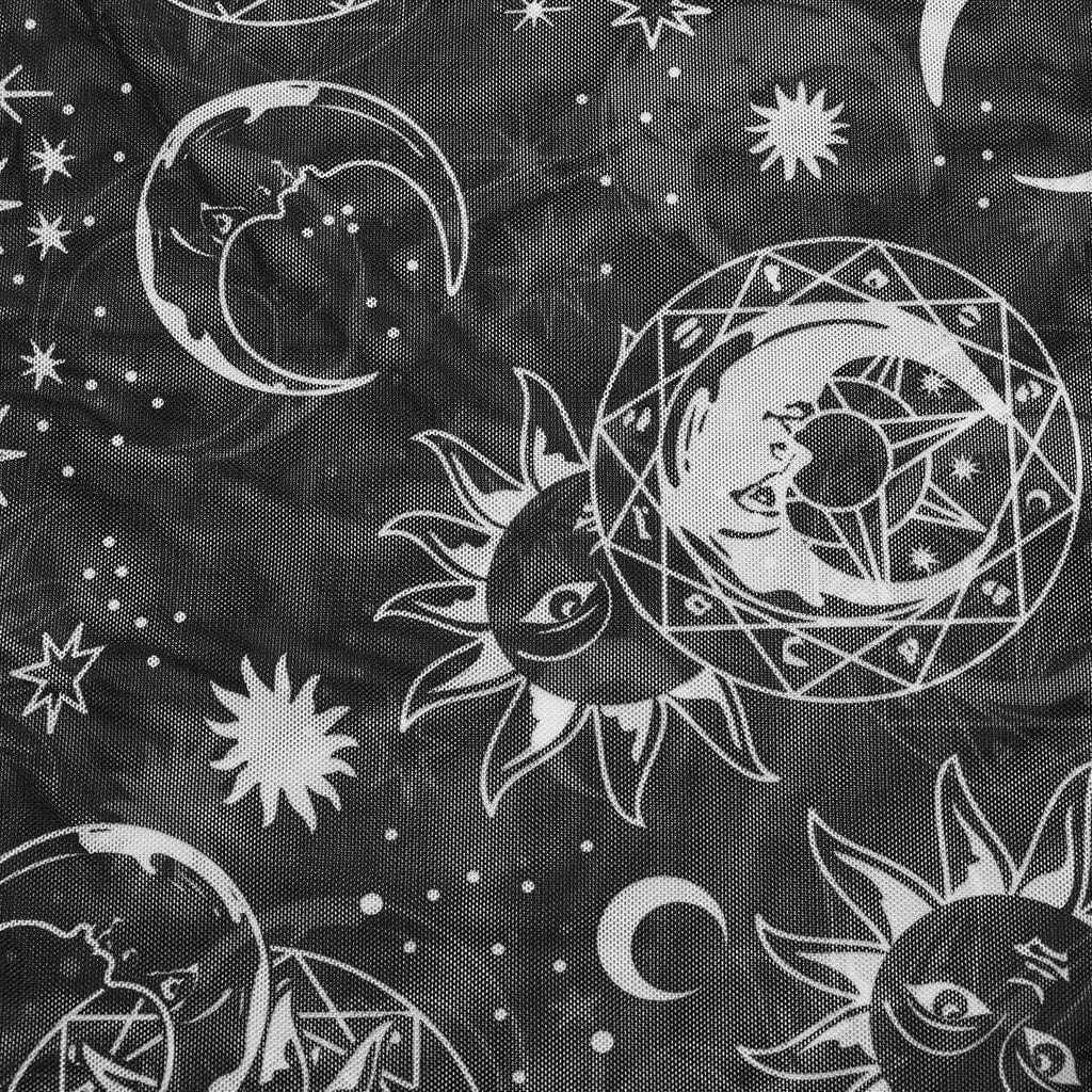 Canotta da donna in rete solare con colletto semi-alto gotico - immagine 7