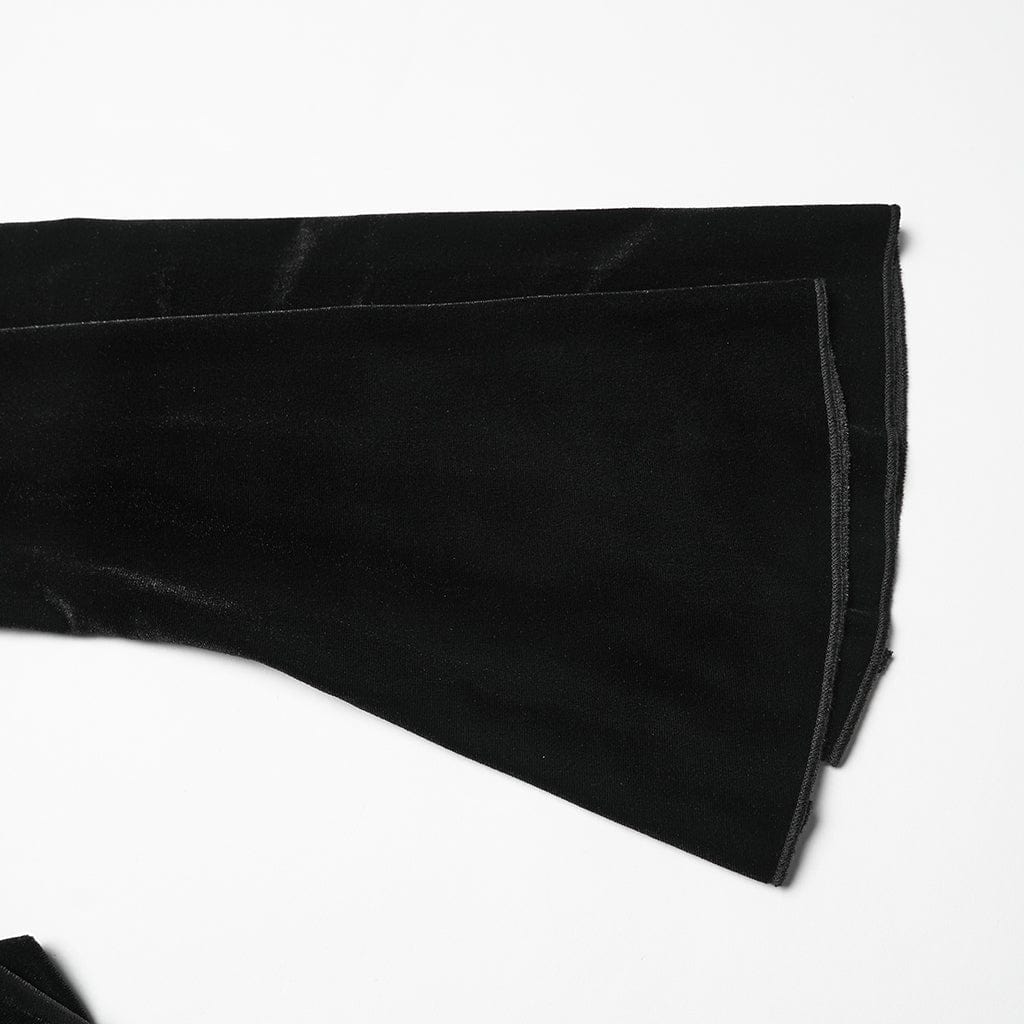 Top a maniche lunghe con cuore gotico ricamato da donna, nero - immagine 8