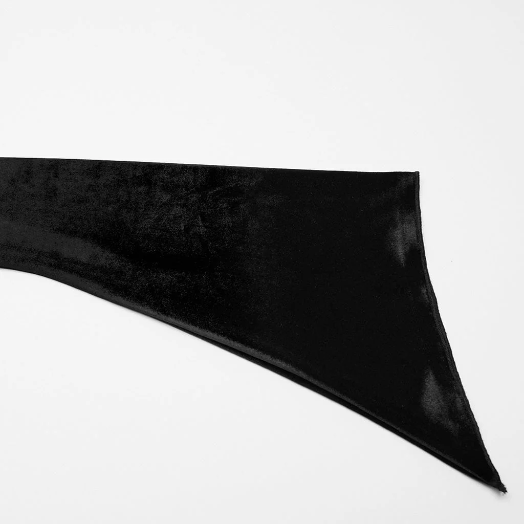 Camicia da donna in velluto con gradiente irregolare gotico - immagine 8