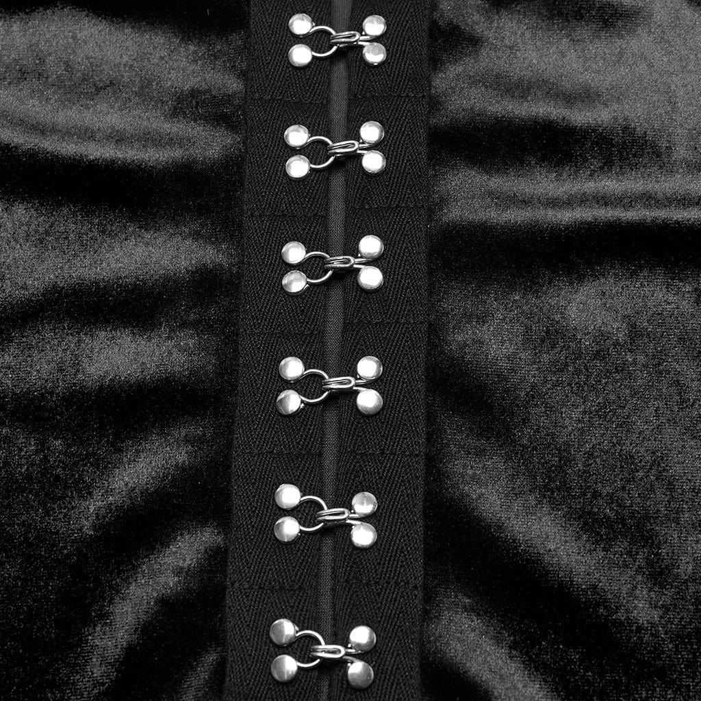 Camicia da donna in velluto con gradiente irregolare gotico - immagine 7