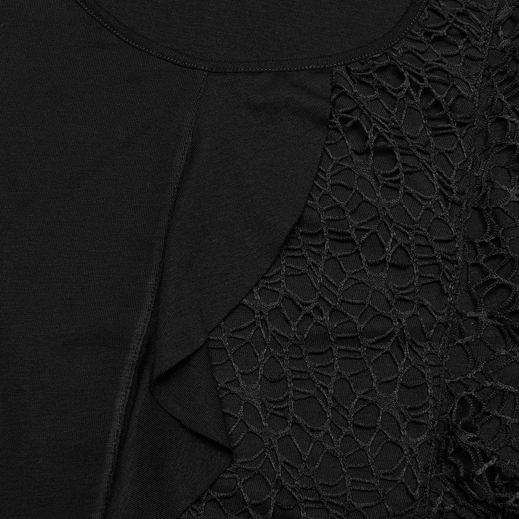 Abito da strega con volant e spalle scoperte, stile gotico irregolare da donna - immagine 7