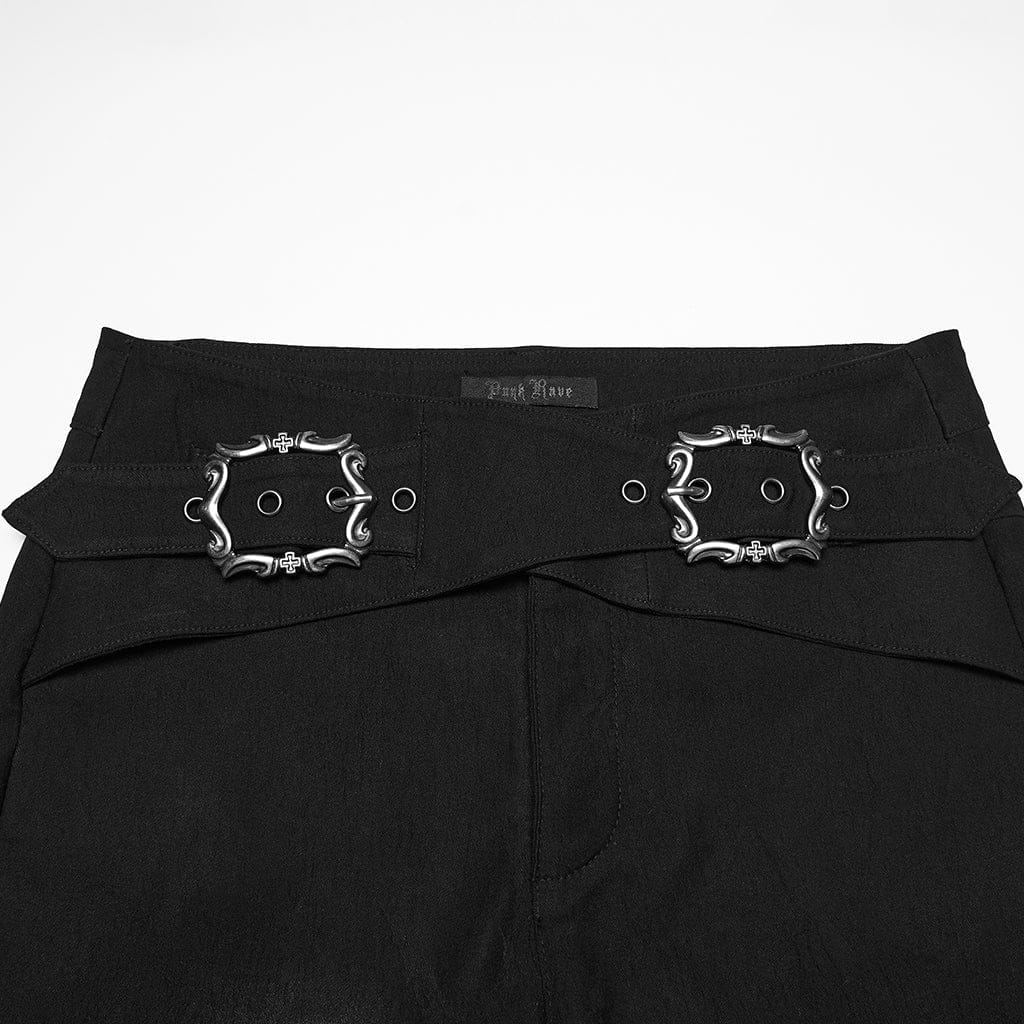 Pantaloni con fibbia in jacquard gotico da donna - immagine 7