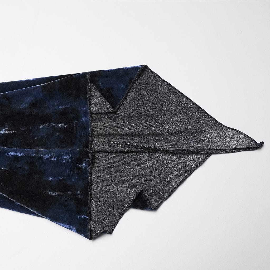 Camicia da donna con maniche svasate e lacci in pizzo gotico blu - immagine 9