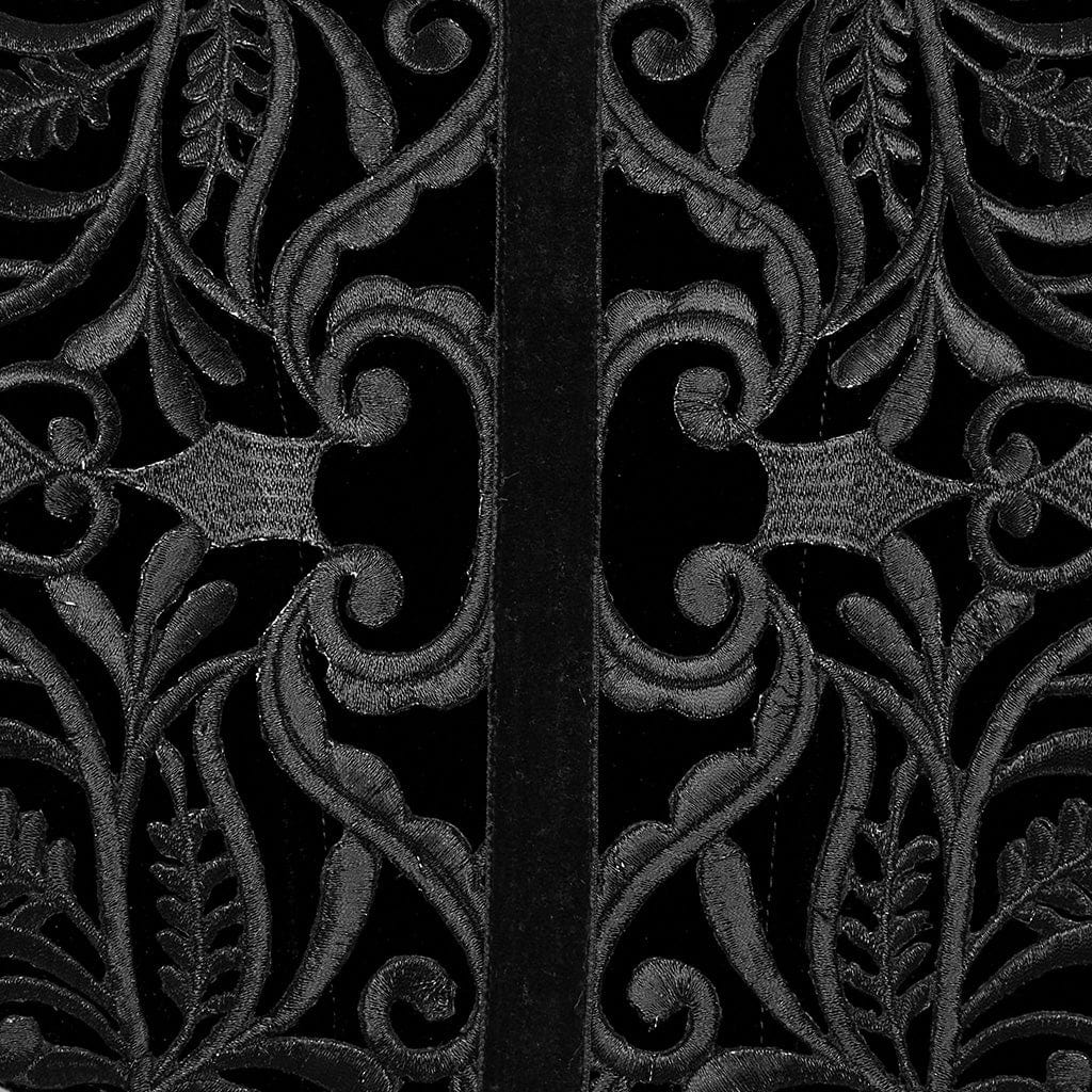 Corsetto sottoseno totem con zip gotico con lacci da donna nero - immagine 9