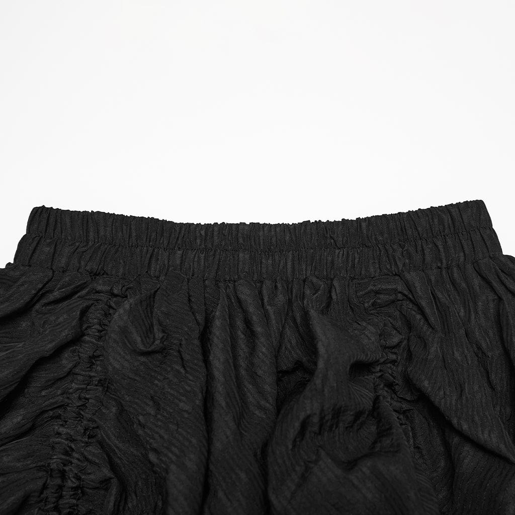 Gonna retrò arricciata con coulisse a strati in stile gotico da donna - immagine 7