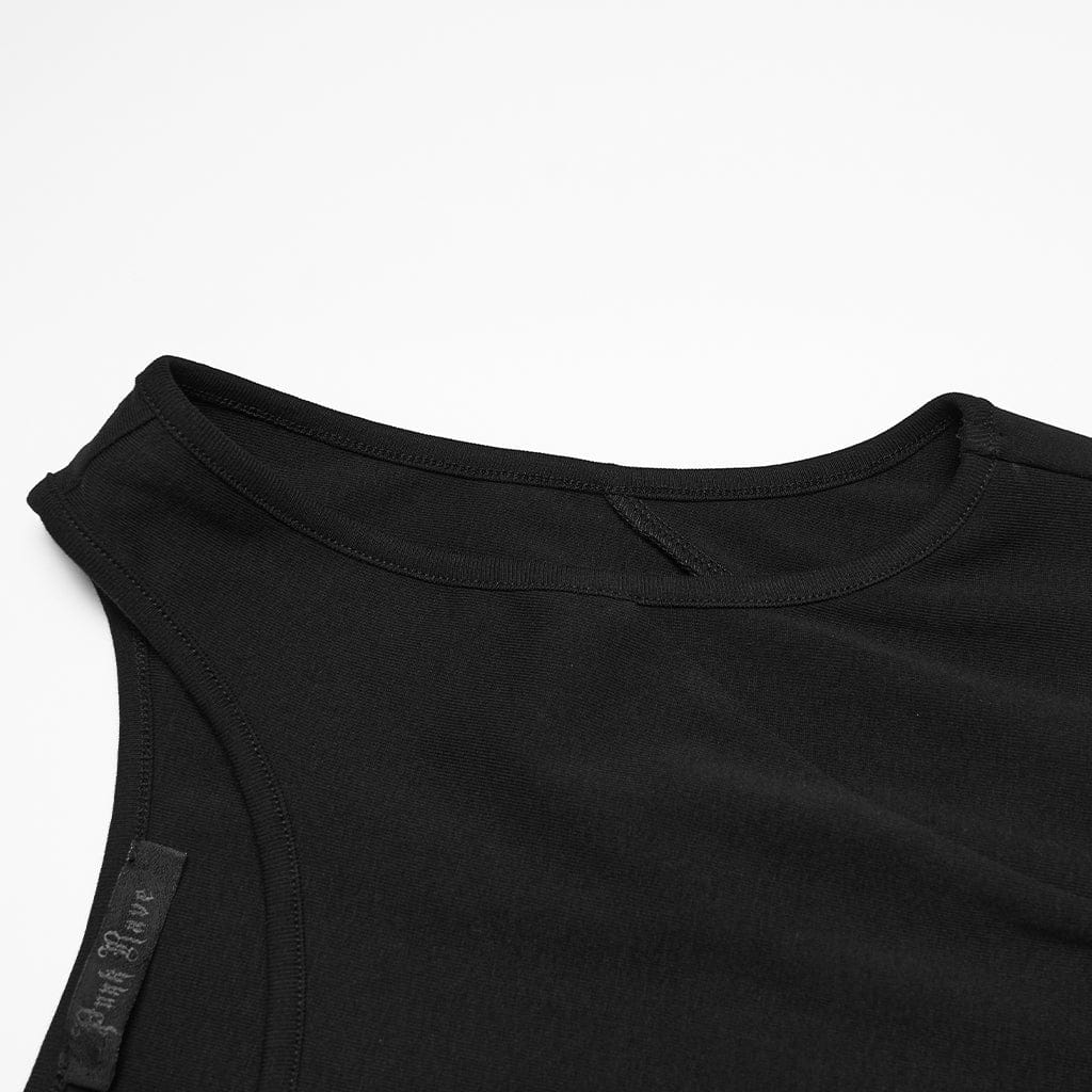 Abito da laurea senza maniche con stampa delle fasi lunari in stile gotico da donna - immagine 8