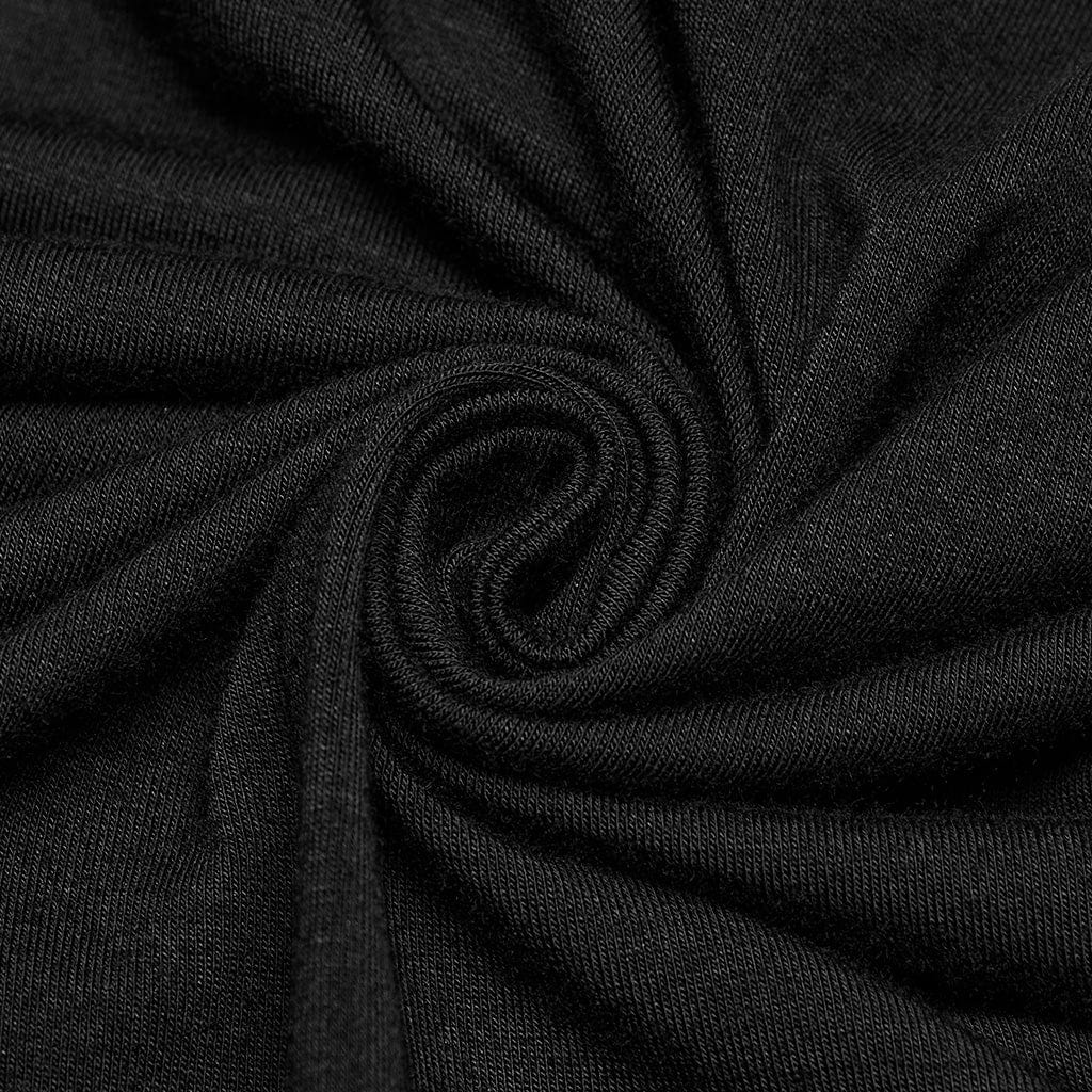 Abito da cerimonia da donna in stile gotico con scollo profondo e strappi irregolari, nero - immagine 9