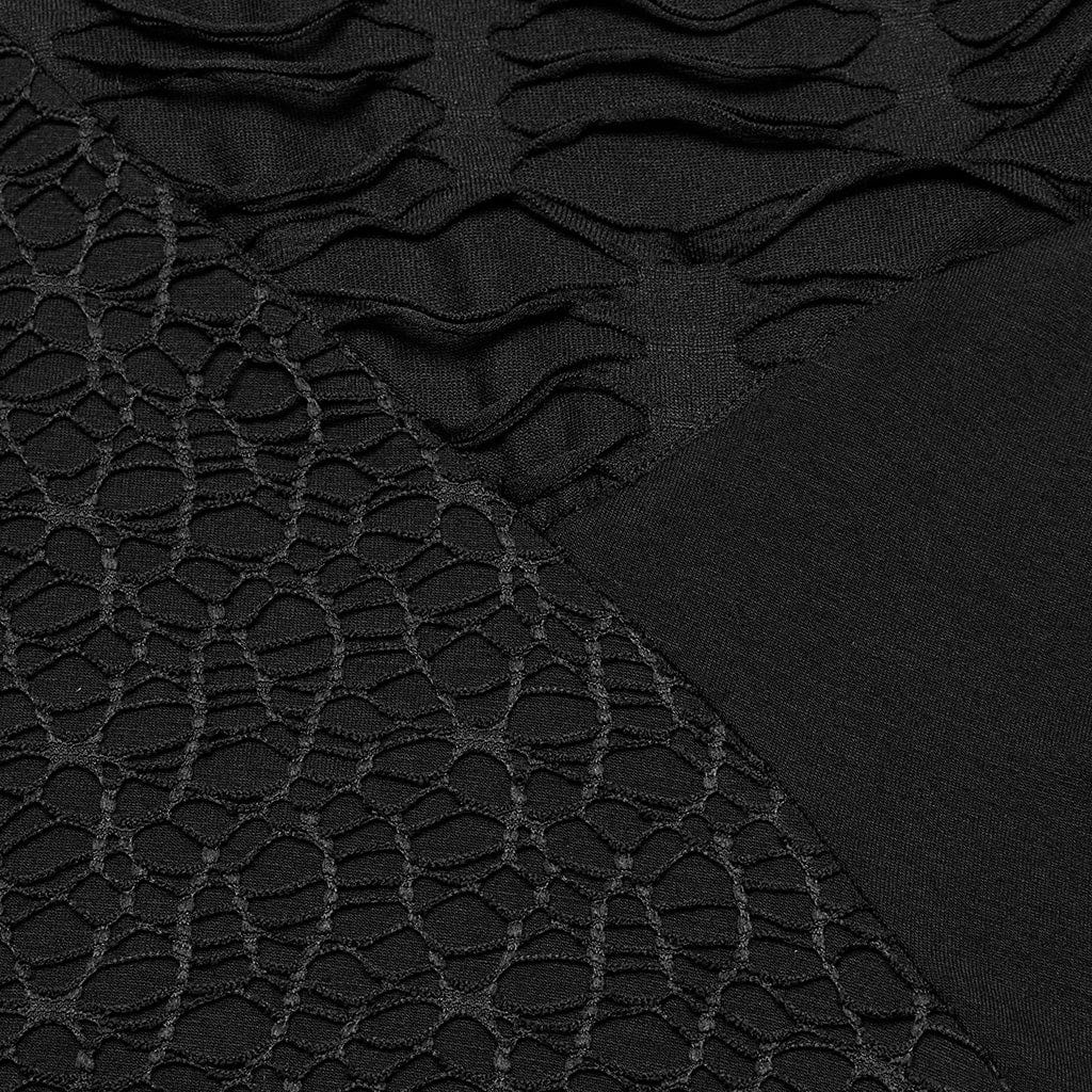 Abito da cerimonia da donna in stile gotico con scollo profondo e strappi irregolari, nero - immagine 8