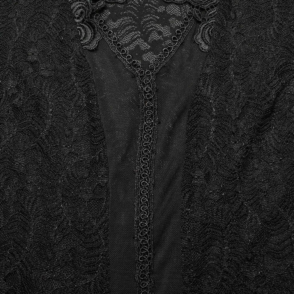 Camicia da donna in pizzo gotico con lacci - immagine 7