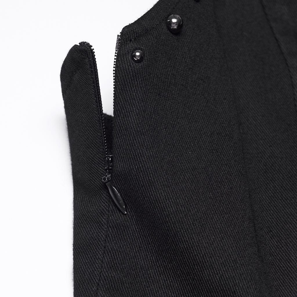 Abito da laurea con plissettatura e rivetti gotici da donna - immagine 9