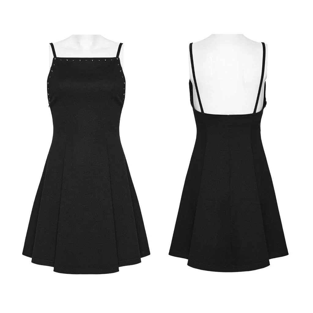 Abito da laurea con plissettatura e rivetti gotici da donna - immagine 6